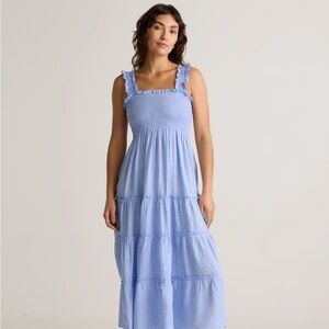 Quince linen dress in French blue